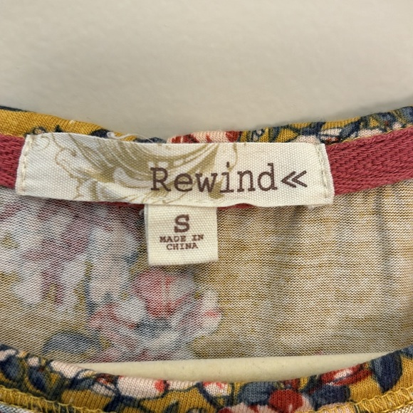 Rewind Mustard Yellow Floral Shirt - Picture 3 of 3